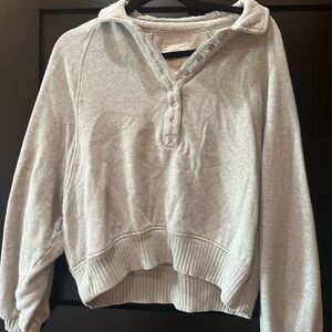 aerie slightly cropped pullover (grey)